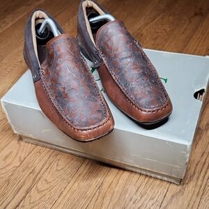 Guess Men's Brown Patterned Loafers